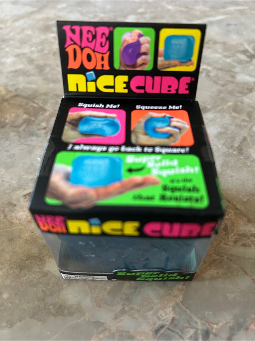NeeDoh Nice Cube Stress Squeeze Toy - Blue. New. From Walmart.